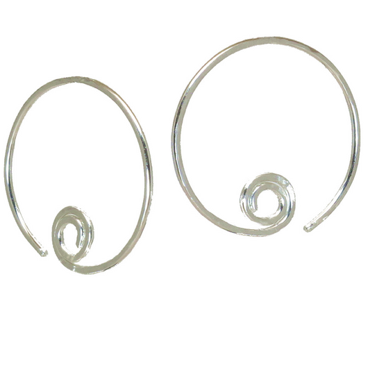 Hoops - Spiral XL - Silver