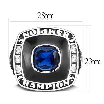TK3728 - Stainless Steel Ring High polished (no plating) Men Synthetic Montana