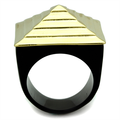 VL119 - IP Gold(Ion Plating) Stainless Steel Ring with No Stone